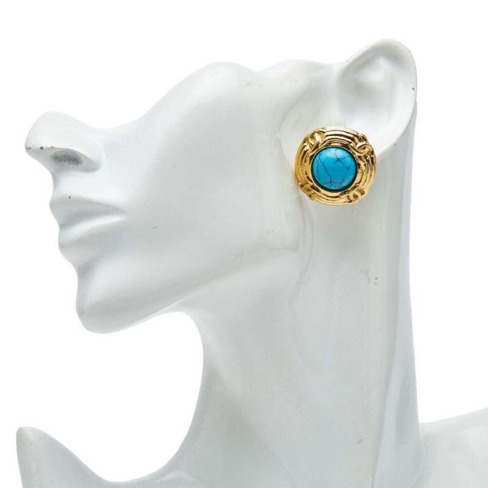 CHANEL Authentic Gold Logo Earrings - Picture 5 of 5